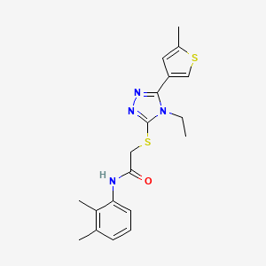 N-(2,3-DIMETHYLPHENYL)-2-{[4-ETHYL-5-(5-METHYL-3-THIENYL)-4H-1,2,4-TRIAZOL-3-YL]SULFANYL}ACETAMIDE