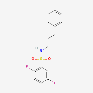 molecular formula C15H15F2NO2S B4782482 2,5-difluoro-N-(3-phenylpropyl)benzenesulfonamide 