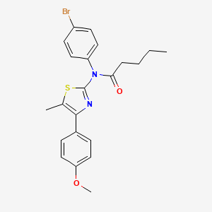 N-(4-bromophenyl)-N-[4-(4-methoxyphenyl)-5-methyl-1,3-thiazol-2-yl]pentanamide