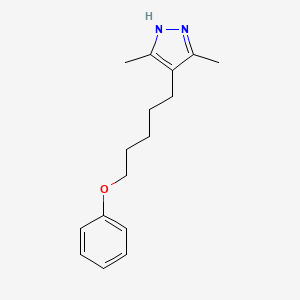 molecular formula C16H22N2O B4782488 3,5-dimethyl-4-(5-phenoxypentyl)-1H-pyrazole 