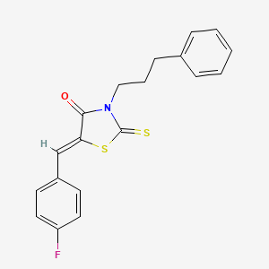 5-(4-fluorobenzylidene)-3-(3-phenylpropyl)-2-thioxo-1,3-thiazolidin-4-one