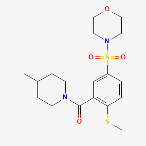 4-{[3-[(4-methyl-1-piperidinyl)carbonyl]-4-(methylthio)phenyl]sulfonyl}morpholine