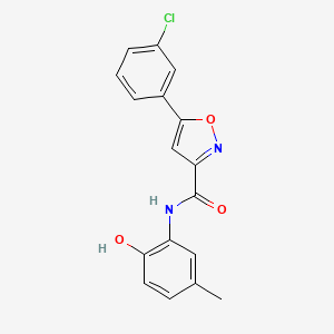 5-(3-chlorophenyl)-N-(2-hydroxy-5-methylphenyl)-3-isoxazolecarboxamide