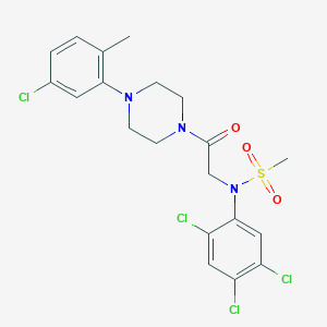 N-{2-[4-(5-chloro-2-methylphenyl)-1-piperazinyl]-2-oxoethyl}-N-(2,4,5-trichlorophenyl)methanesulfonamide