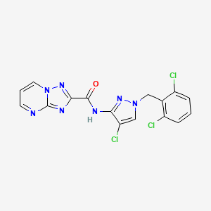 N~2~-[4-CHLORO-1-(2,6-DICHLOROBENZYL)-1H-PYRAZOL-3-YL][1,2,4]TRIAZOLO[1,5-A]PYRIMIDINE-2-CARBOXAMIDE