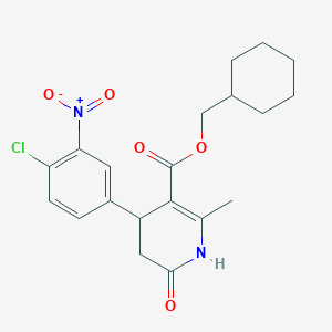 Cyclohexylmethyl 4-(4-chloro-3-nitrophenyl)-2-methyl-6-oxo-1,4,5,6-tetrahydropyridine-3-carboxylate