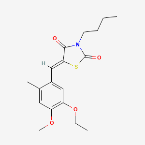 3-butyl-5-(5-ethoxy-4-methoxy-2-methylbenzylidene)-1,3-thiazolidine-2,4-dione