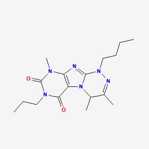 1-butyl-3,4,9-trimethyl-7-propyl-4H-purino[8,7-c][1,2,4]triazine-6,8-dione