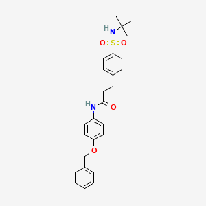 N-[4-(benzyloxy)phenyl]-3-{4-[(tert-butylamino)sulfonyl]phenyl}propanamide