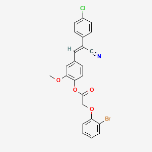 4-[2-(4-chlorophenyl)-2-cyanovinyl]-2-methoxyphenyl (2-bromophenoxy)acetate