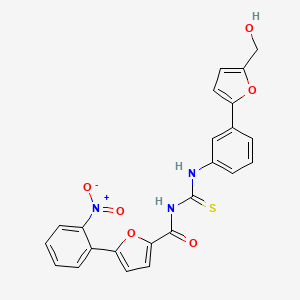 N-[({3-[5-(hydroxymethyl)-2-furyl]phenyl}amino)carbonothioyl]-5-(2-nitrophenyl)-2-furamide