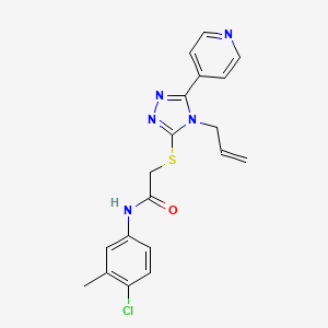 N-(4-chloro-3-methylphenyl)-2-{[4-(prop-2-en-1-yl)-5-(pyridin-4-yl)-4H-1,2,4-triazol-3-yl]sulfanyl}acetamide