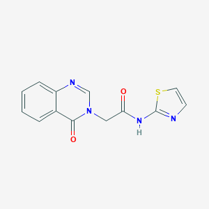 molecular formula C13H10N4O2S B478269 2-(4-oxoquinazolin-3-yl)-N-(1,3-thiazol-2-yl)acetamide CAS No. 723737-98-2