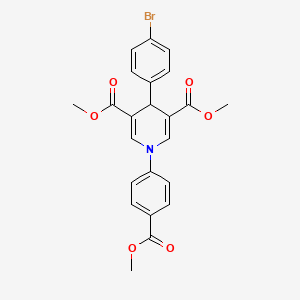 molecular formula C23H20BrNO6 B4782691 dimethyl 4-(4-bromophenyl)-1-[4-(methoxycarbonyl)phenyl]-1,4-dihydro-3,5-pyridinedicarboxylate 