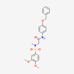 N~1~-[4-(benzyloxy)phenyl]-N~2~-[(3,4-dimethoxyphenyl)sulfonyl]-N~2~-methylglycinamide