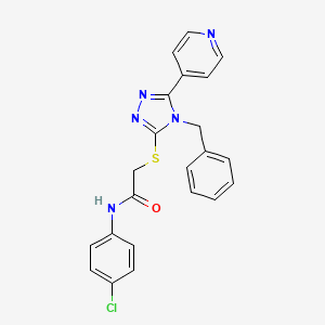 2-{[4-BENZYL-5-(4-PYRIDYL)-4H-1,2,4-TRIAZOL-3-YL]SULFANYL}-N~1~-(4-CHLOROPHENYL)ACETAMIDE