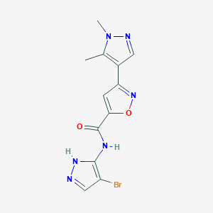 N-(4-bromo-1H-pyrazol-5-yl)-3-(1,5-dimethyl-1H-pyrazol-4-yl)-5-isoxazolecarboxamide