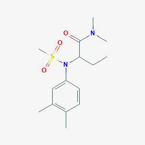 molecular formula C15H24N2O3S B4782827 2-[(3,4-dimethylphenyl)(methylsulfonyl)amino]-N,N-dimethylbutanamide 