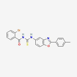 2-bromo-N-({[2-(4-methylphenyl)-1,3-benzoxazol-5-yl]amino}carbonothioyl)benzamide