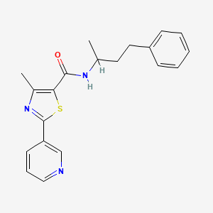 4-methyl-N-(4-phenylbutan-2-yl)-2-(pyridin-3-yl)-1,3-thiazole-5-carboxamide