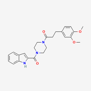 3-(3,4-dimethoxyphenyl)-1-[4-(1H-indol-2-ylcarbonyl)piperazin-1-yl]propan-1-one