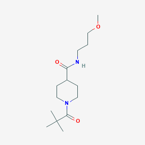 molecular formula C15H28N2O3 B4783014 1-(2,2-dimethylpropanoyl)-N-(3-methoxypropyl)piperidine-4-carboxamide 