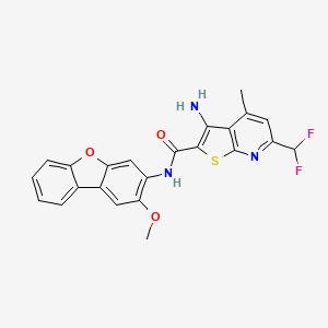 molecular formula C23H17F2N3O3S B4783024 3-AMINO-6-(DIFLUOROMETHYL)-N~2~-(2-METHOXYDIBENZO[B,D]FURAN-3-YL)-4-METHYLTHIENO[2,3-B]PYRIDINE-2-CARBOXAMIDE 