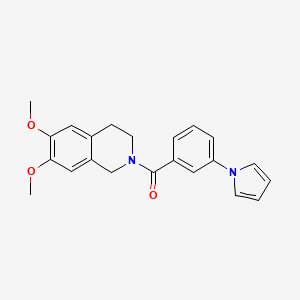 6,7-dimethoxy-2-[3-(1H-pyrrol-1-yl)benzoyl]-1,2,3,4-tetrahydroisoquinoline