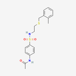 N-{4-[({2-[(2-methylbenzyl)thio]ethyl}amino)sulfonyl]phenyl}acetamide