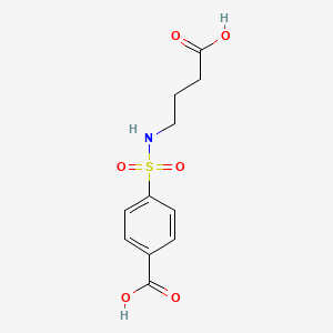 molecular formula C11H13NO6S B4783065 Benzoic acid, 4-[[(3-carboxypropyl)amino]sulfonyl]- CAS No. 519046-33-4