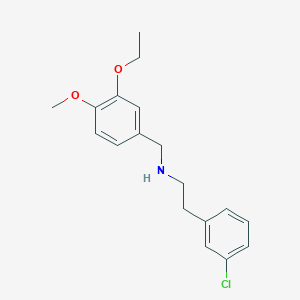 2-(3-chlorophenyl)-N-(3-ethoxy-4-methoxybenzyl)ethanamine