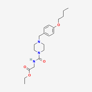 molecular formula C20H31N3O4 B4783099 ETHYL 2-({[4-(4-BUTOXYBENZYL)PIPERAZINO]CARBONYL}AMINO)ACETATE 