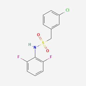 molecular formula C13H10ClF2NO2S B4783144 1-(3-chlorophenyl)-N-(2,6-difluorophenyl)methanesulfonamide 