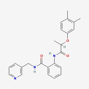 2-{[2-(3,4-dimethylphenoxy)propanoyl]amino}-N-(pyridin-3-ylmethyl)benzamide