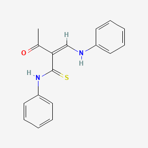 2-acetyl-3-anilino-N-phenyl-2-propenethioamide