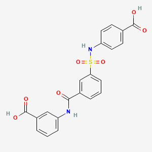 molecular formula C21H16N2O7S B4783218 3-[(3-{[(4-carboxyphenyl)amino]sulfonyl}benzoyl)amino]benzoic acid 