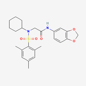 N~1~-1,3-benzodioxol-5-yl-N~2~-cyclohexyl-N~2~-(mesitylsulfonyl)glycinamide