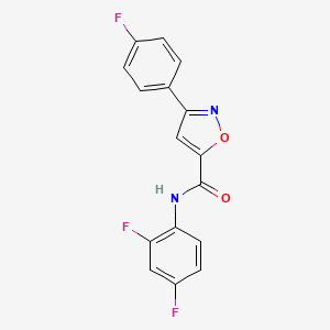 molecular formula C16H9F3N2O2 B4783233 N-(2,4-difluorophenyl)-3-(4-fluorophenyl)-5-isoxazolecarboxamide 