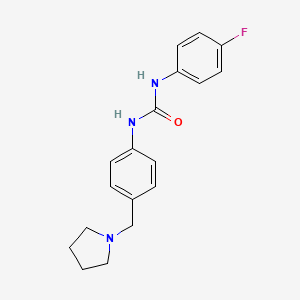 N-(4-fluorophenyl)-N'-[4-(1-pyrrolidinylmethyl)phenyl]urea