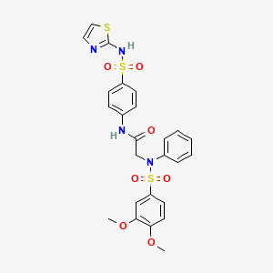 N~2~-[(3,4-dimethoxyphenyl)sulfonyl]-N~2~-phenyl-N~1~-{4-[(1,3-thiazol-2-ylamino)sulfonyl]phenyl}glycinamide