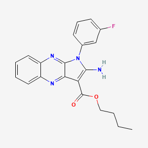 butyl 2-amino-1-(3-fluorophenyl)-1H-pyrrolo[2,3-b]quinoxaline-3-carboxylate