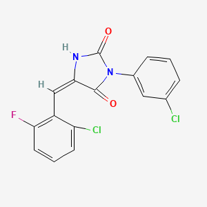 5-(2-chloro-6-fluorobenzylidene)-3-(3-chlorophenyl)-2,4-imidazolidinedione