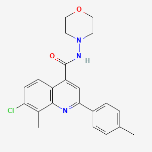 7-chloro-8-methyl-2-(4-methylphenyl)-N-4-morpholinyl-4-quinolinecarboxamide