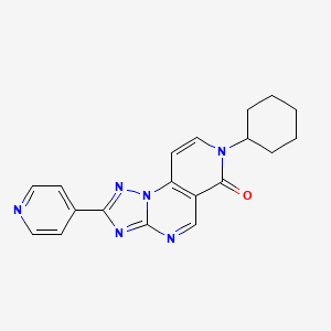 molecular formula C19H18N6O B4783339 7-cyclohexyl-2-(4-pyridinyl)pyrido[3,4-e][1,2,4]triazolo[1,5-a]pyrimidin-6(7H)-one 