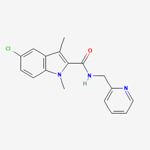 5-chloro-1,3-dimethyl-N-(2-pyridinylmethyl)-1H-indole-2-carboxamide