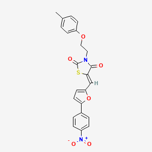 3-[2-(4-methylphenoxy)ethyl]-5-{[5-(4-nitrophenyl)-2-furyl]methylene}-1,3-thiazolidine-2,4-dione