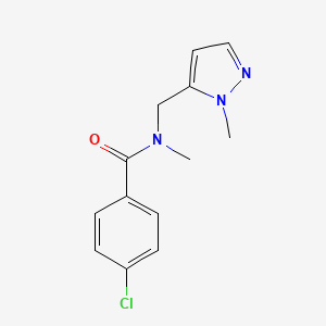 4-chloro-N-methyl-N-[(1-methyl-1H-pyrazol-5-yl)methyl]benzamide