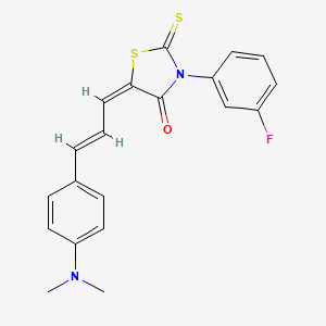 molecular formula C20H17FN2OS2 B4783389 5-{3-[4-(dimethylamino)phenyl]-2-propen-1-ylidene}-3-(3-fluorophenyl)-2-thioxo-1,3-thiazolidin-4-one 