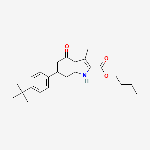 butyl 6-(4-tert-butylphenyl)-3-methyl-4-oxo-4,5,6,7-tetrahydro-1H-indole-2-carboxylate