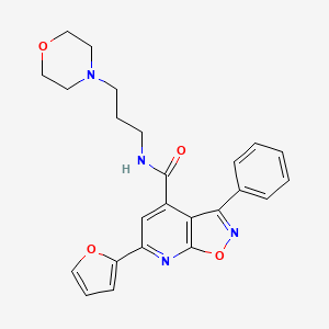 6-(2-furyl)-N-[3-(4-morpholinyl)propyl]-3-phenylisoxazolo[5,4-b]pyridine-4-carboxamide